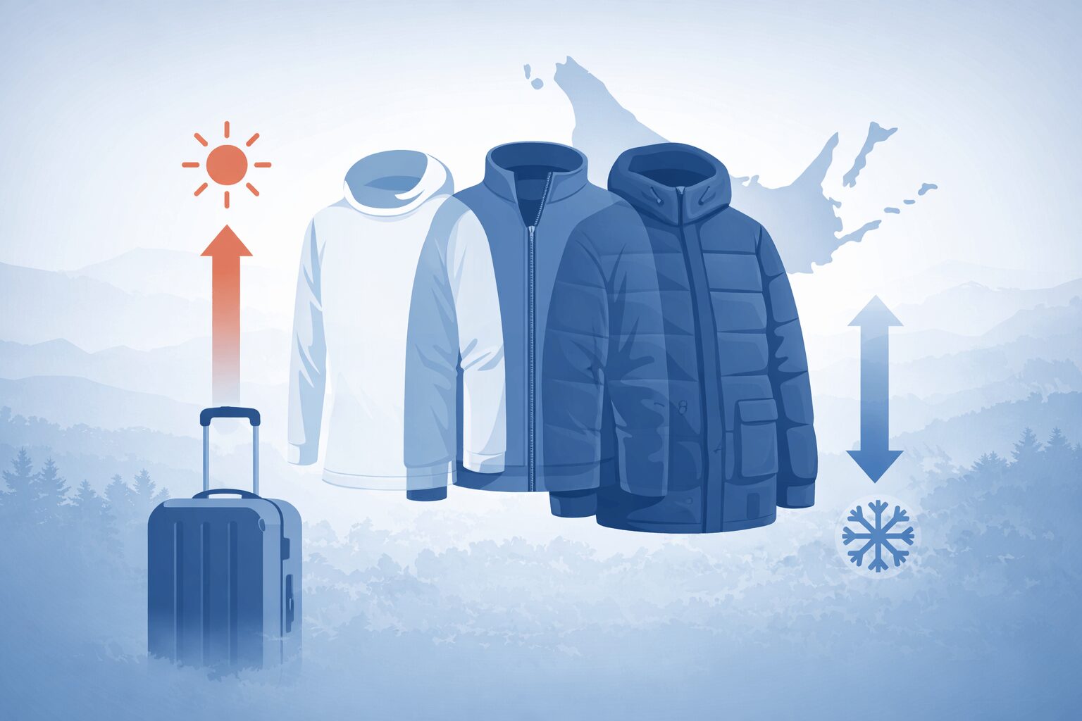 北海道旅行の持ち物として重要な服装の考え方