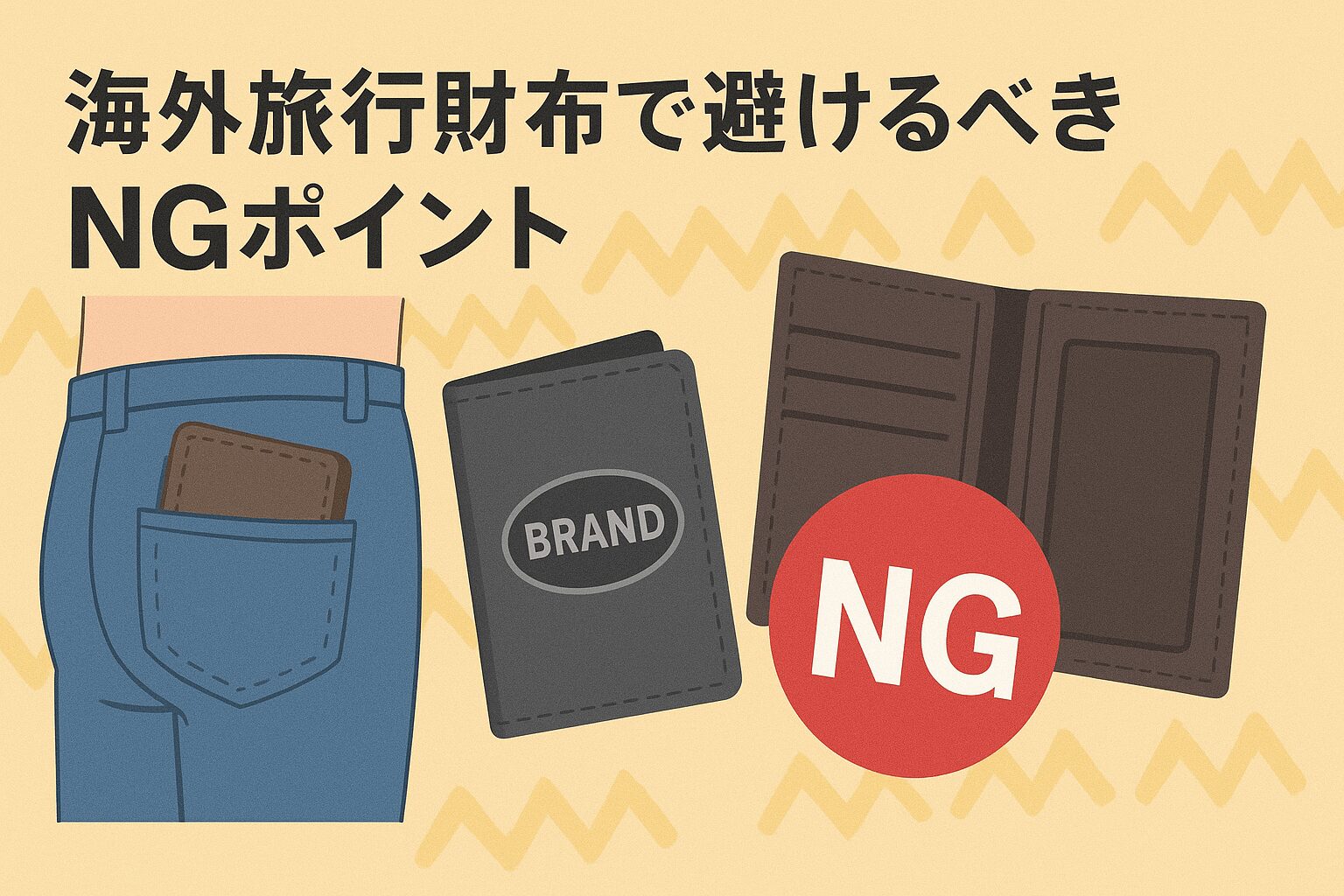 海外旅行用の財布で避けるべきNGポイント